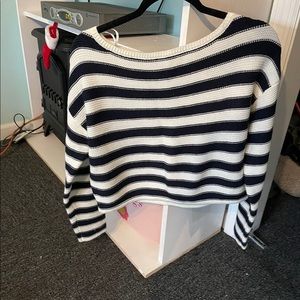 Black and white striped sweater